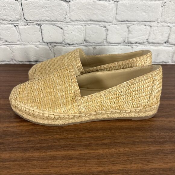 J McLaughlin Shira Raffia Espadrilles Woven Slide On Shoes Flats Beige Size 7 - Picture 8 of 13